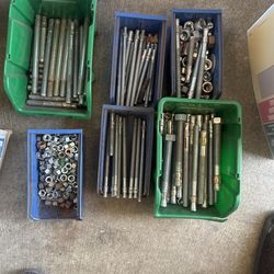 Various Sizes Of Anchor Bolts And Nuts