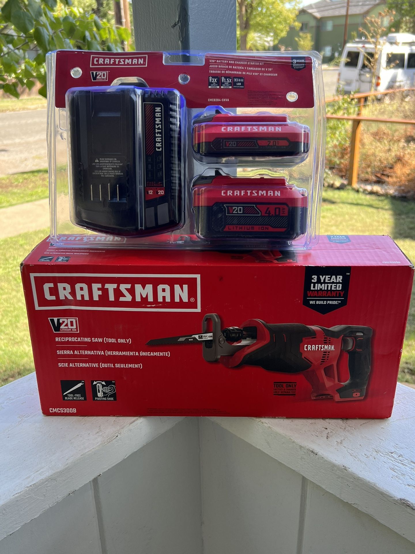 Reciprocating Saw With Two Batteries And Charger