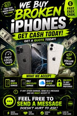 Buying used iphones broken ones mainly‼️ Perris area‼️
