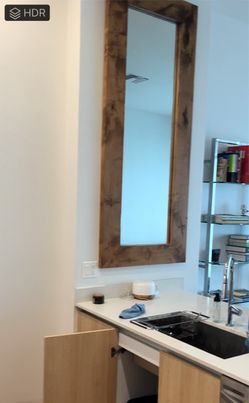 Large Solid Wood Frame Mirror