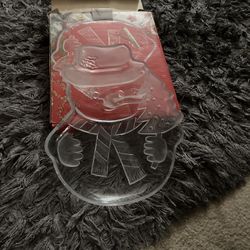 Glass Christmas platter