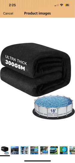 18 FT 300G/M² Thickened Pool Liner Pad for Round Above Ground Pools