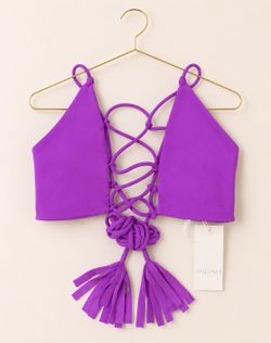 INDAH Hapa Bikini Top – Azalea Purple – Size Medium