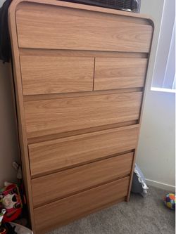 Long brown dresser