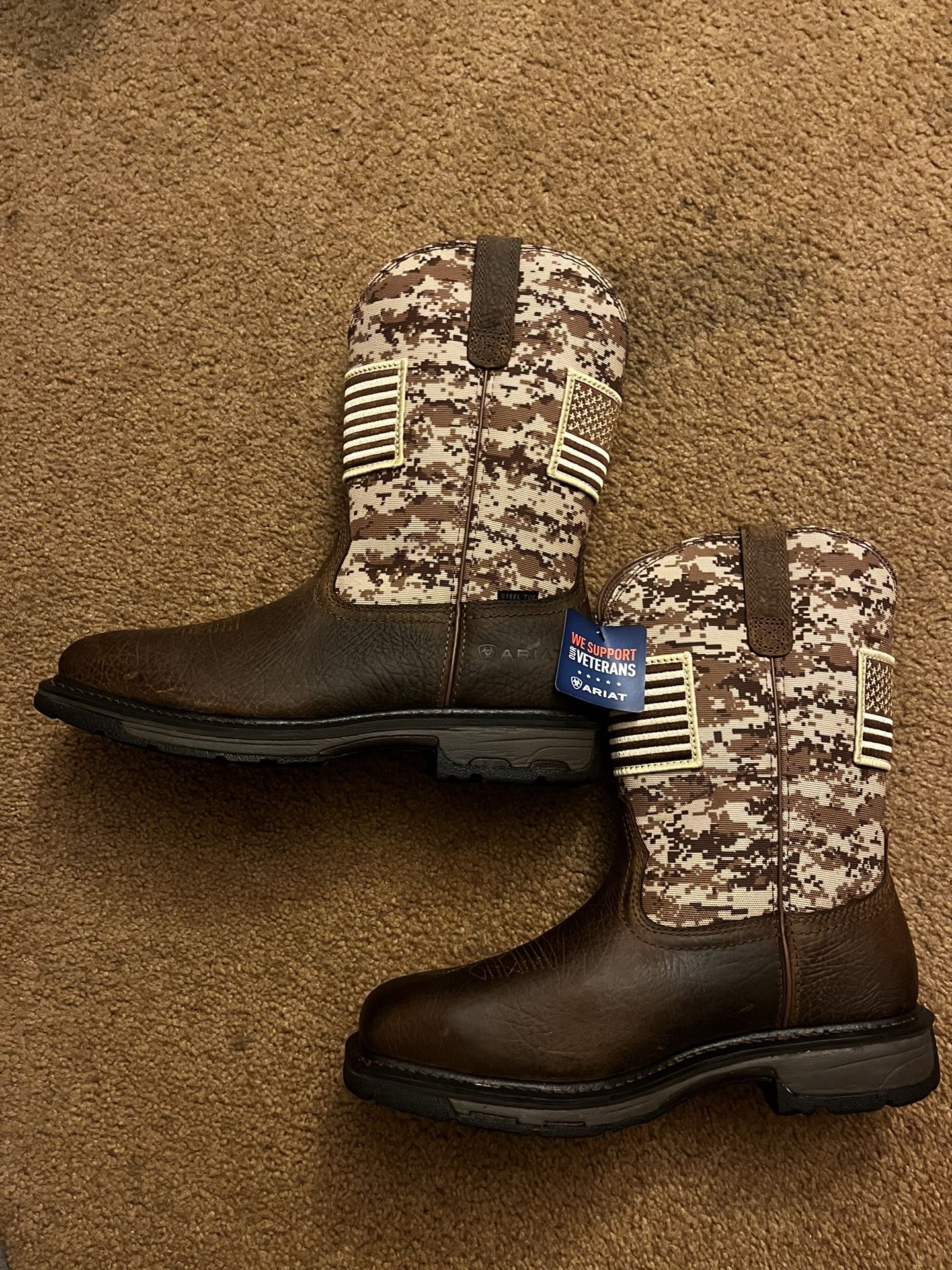 WorkHog Patriot Steel Toe Work Boot 10.5