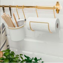 Kitchen Rails in polished brass