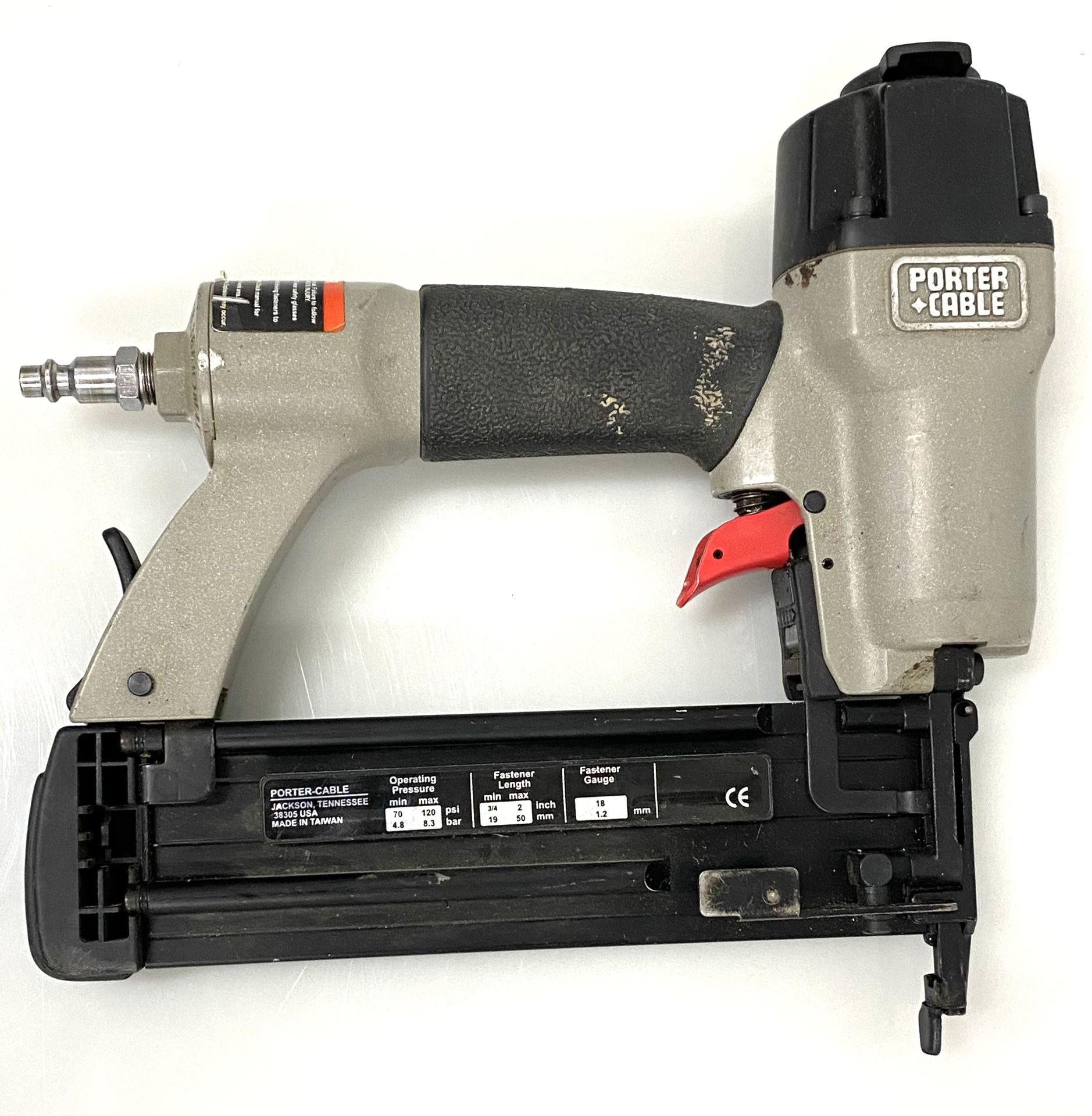 Used PORTER-CABLE Pneumatic Brad Nailer, 3/4-2-Inch, 18GA, (#BN200A)-NEEDS REPAIRED-Definitely Repairable