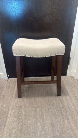 Saddle Counter Stool with Nailhead Trim