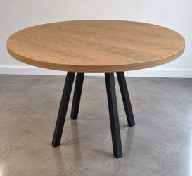 Round Modern Oak Table