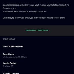 Peso Pluma Tickets 3/11/26