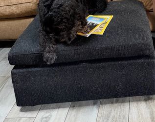 Black couch , reversible ,  washable , great condition