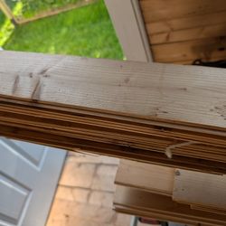 15 Pieces Of Pine Wood Tongue And Grove Planks