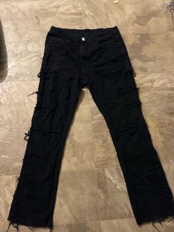 Black Stacked Pants men size 30