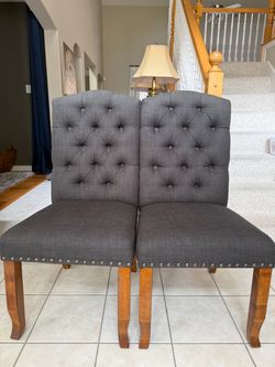 Tufted Upholstered Parsons Chairs