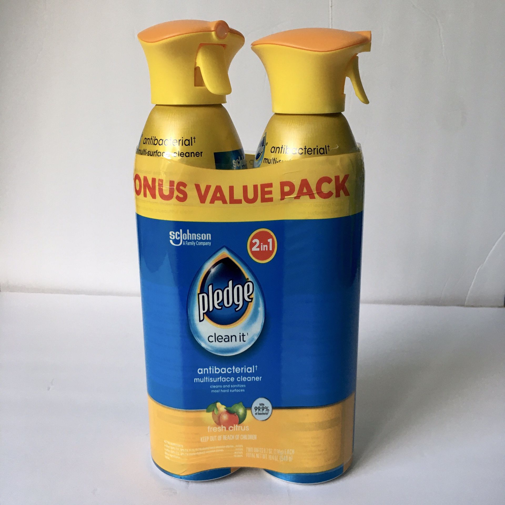 Antibacterial surface cleaner spray (2 pk - 9.7oz each)