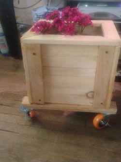 Cedar containers w wheels