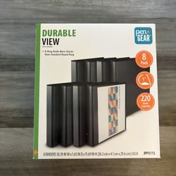 8pk D-Ring Binders