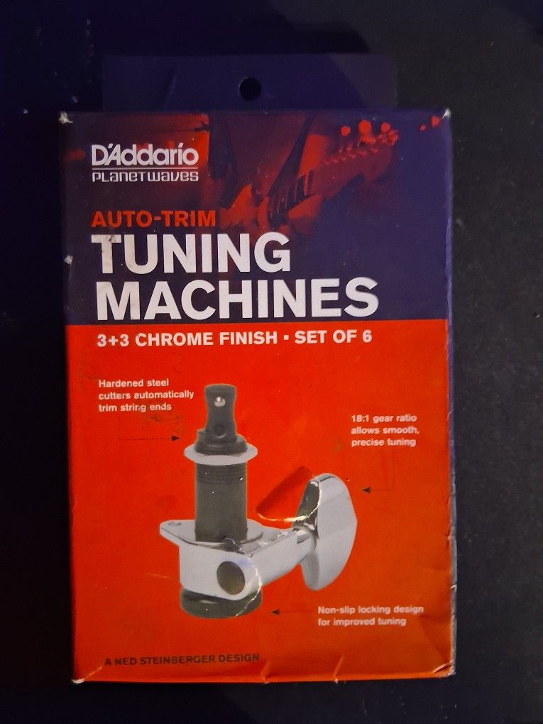 D'Addario AutoTrim Locking Tuners - 3×3- Chrome