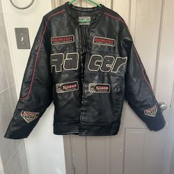 Leather Motorcycle Jacket Size Xl 