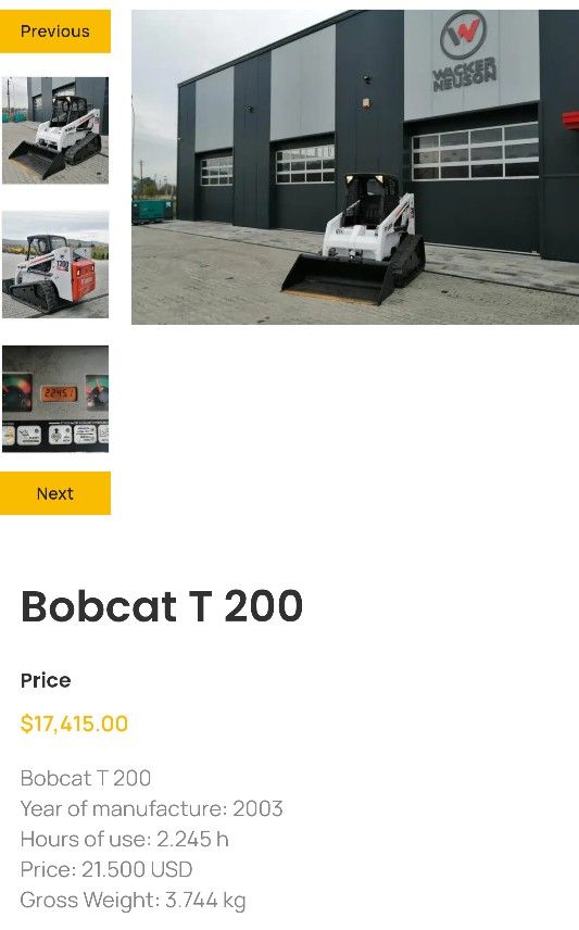 Bobcat T200 For Sale With Delivery
