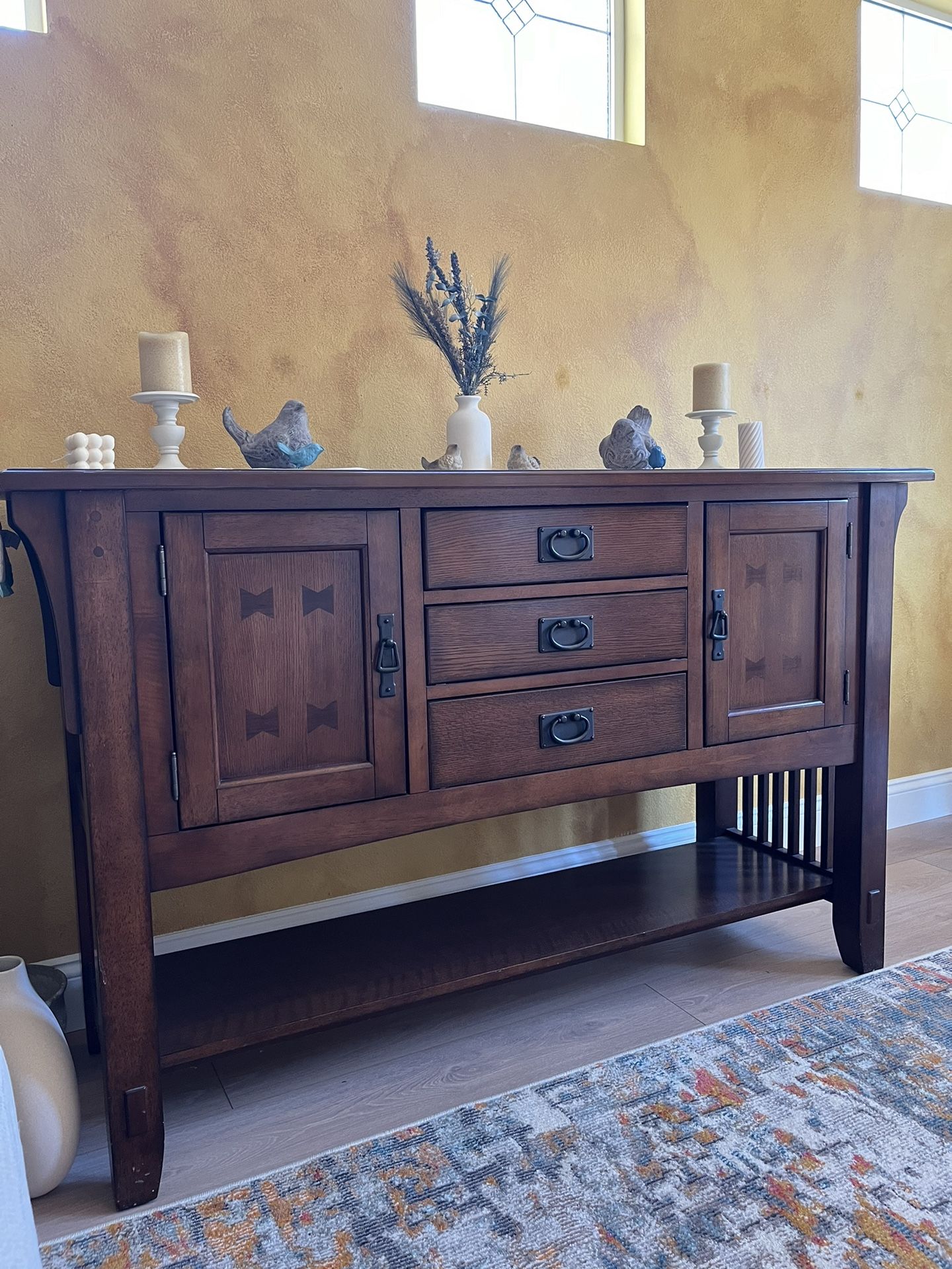 Beautiful Solid Wood Buffet Table for Sale in Corona, CA - OfferUp