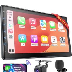 Car Stereo for Wireless Carplay, 10 Inch IPS Touch Screen Double