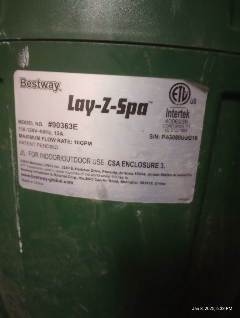 Lay-Z-Spa Pump/Heater