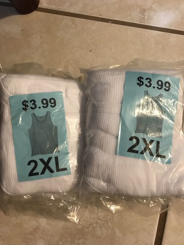 5 pack of Mens tanks 2XL Brand New