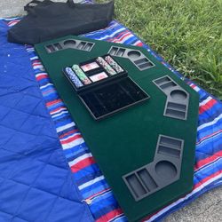 Poker Table And Chip Set