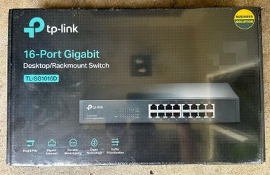 TP-LINK TL-SG1016D 16-Port Gigabit Unmanaged Rackmount Ethernet Switch