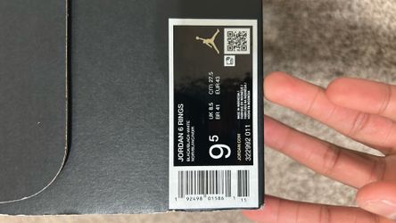 JORDAN 6 RINGS BLACK ICE SIZE 9.5