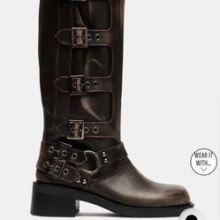 Steve Madden Rocky Brown Distressed Boots 8.5 Women