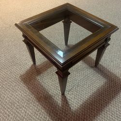 Glass Top End Table 