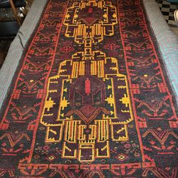 Mid 20th C. Afghan Beluchi Rug with Unique Color Scheme