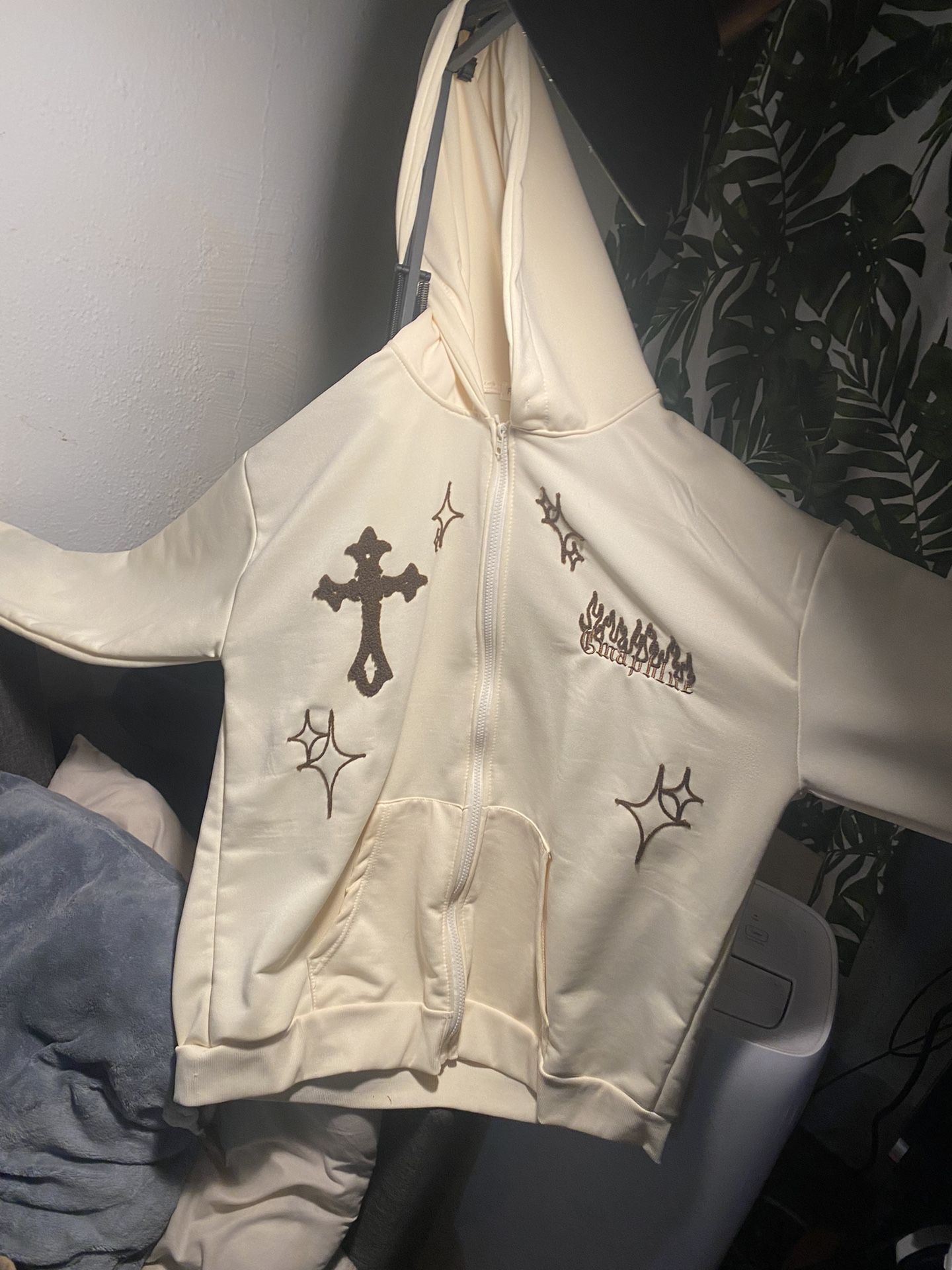 Cream/Brown hoodie