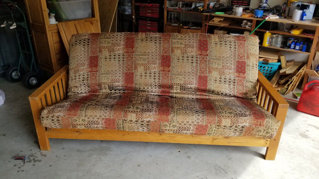 Queen sized Futon couch/bed, good condition, easy to transport, offers accepted! Now even lower!!!