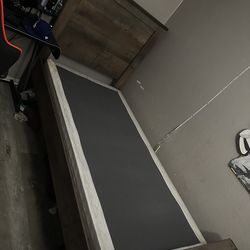 WOOD GRAY TWIN SIZE BEDS!! Qty 2