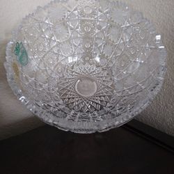 Bohemian CRYSTAL Bowl Vintage 80's