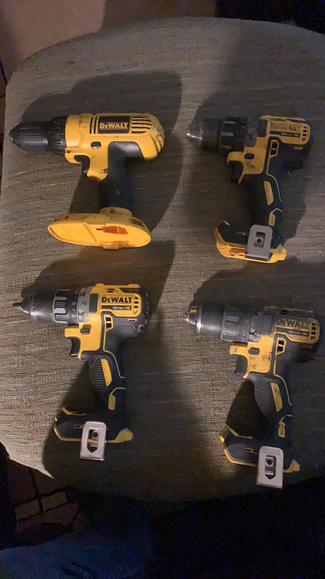 4 DeWalt Drills