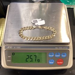 14k Diamond Cut Bracelet 8 Inch’s 25.7 Grams 9.6 mm 