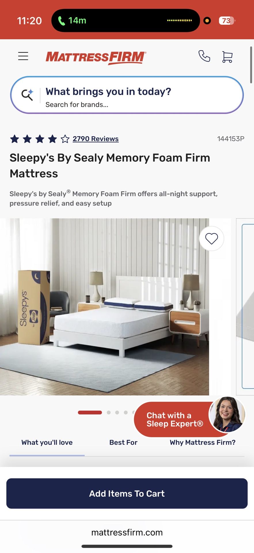 Sleepy's By Sealy Memory Foam Firm Mattress