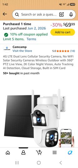 4G Solar Power Dual Security Camera