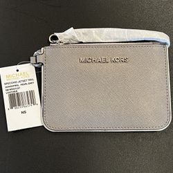 Michael Kors Small Wristlet Pearl Grey
