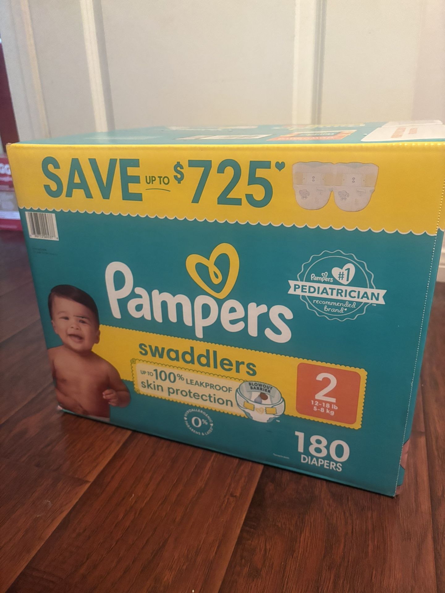 Pampers swaddlers 180 Ct Size 2