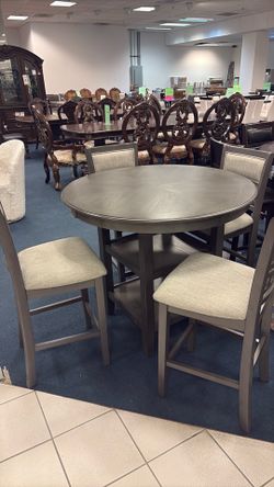 Gray Counter Height Dining Set
