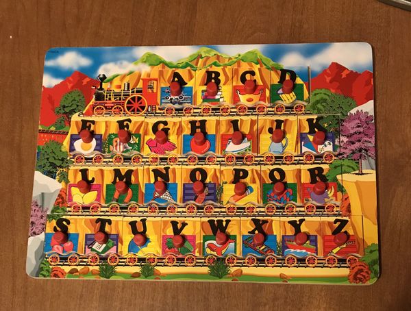 Wooden Alphabet Train Puzzle for Sale in Selinsgrove, PA - OfferUp