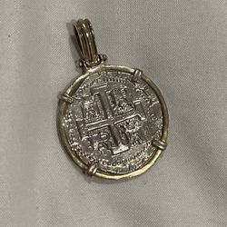 Atocha Pendant Silver Gold Sunken Treasure Coin