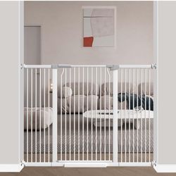 40.5" Extra Tall Baby Gate, 54.8"-57.4" Extra Wide Dog Pet Gate Indoor for Stairs, Tall Safety Child Gate Pressure Mounted, Cat Doggie Pet Gate for Do
