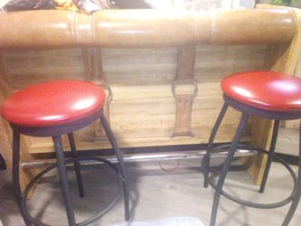 Bar with two stools