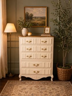 Gorgeous Vintage French Provincial Tallboy Dresser